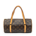 Handbag Papillon 26 Brown Monogram Canvas