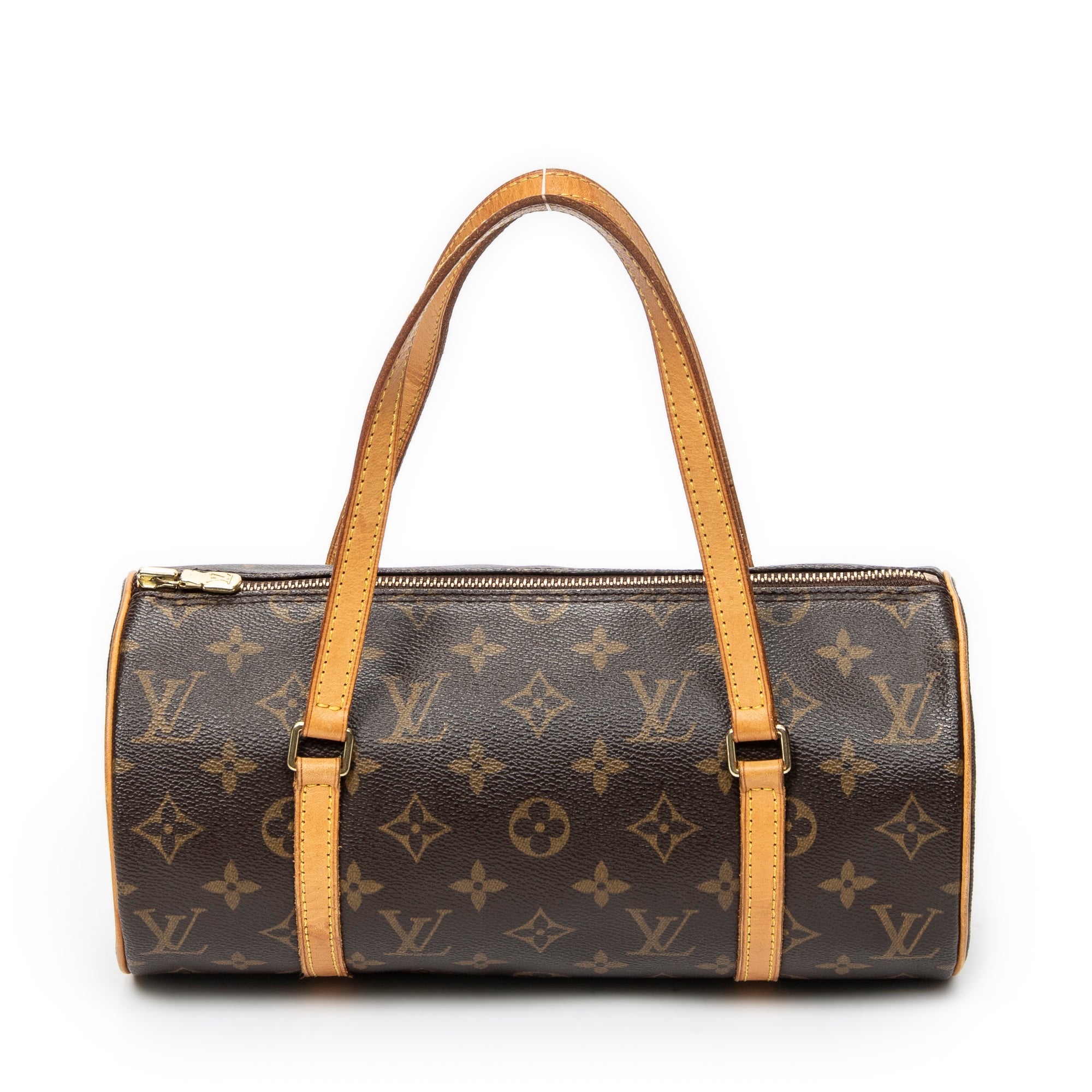 Handbag Papillon 26 Brown Monogram Canvas
