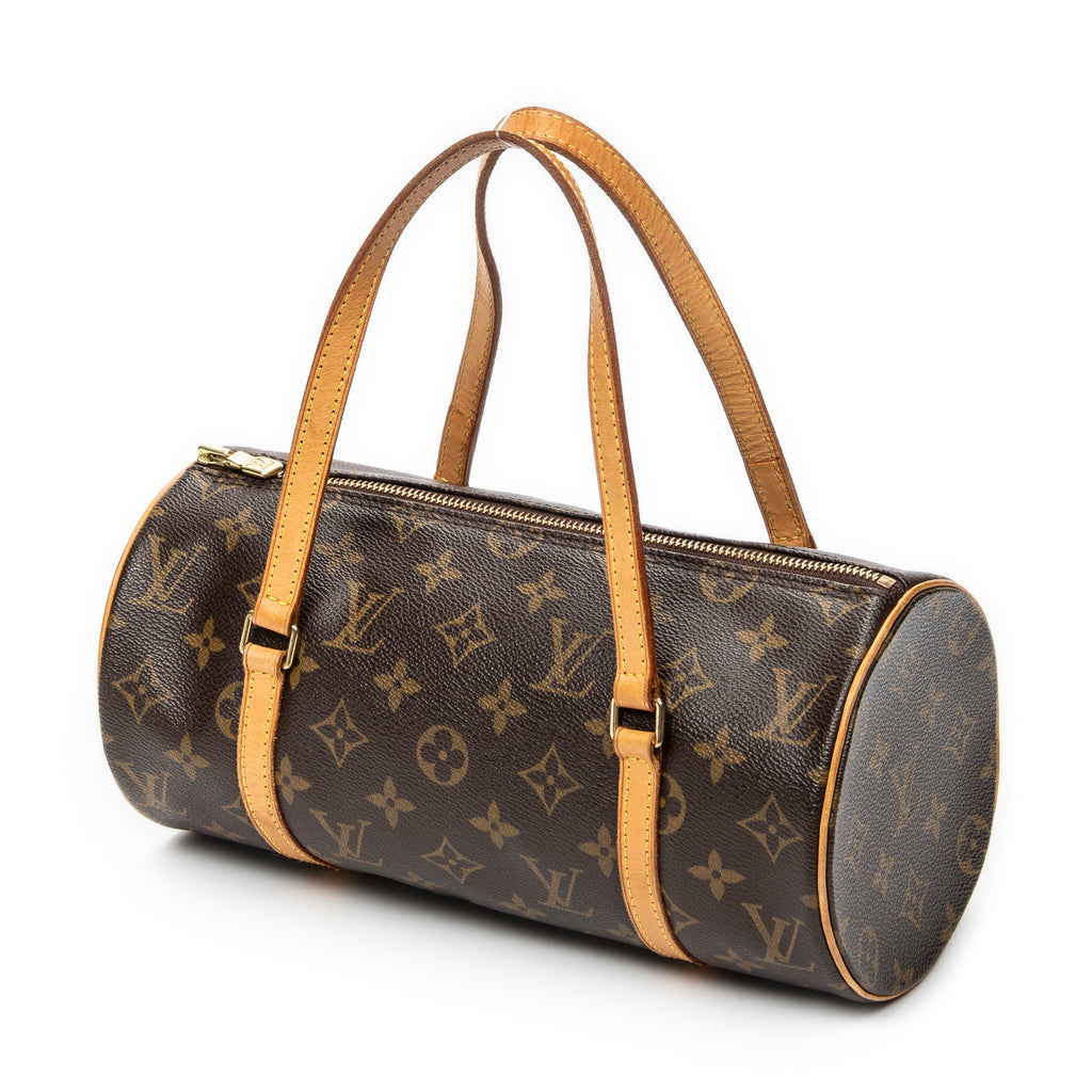 Handbag Papillon 26 Brown Monogram Canvas