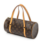 Handbag Papillon 26 Brown Monogram Canvas