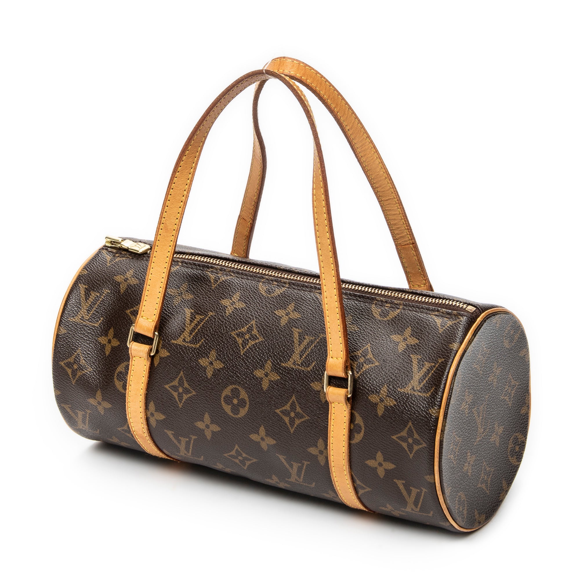 Handbag Papillon 26 Brown Monogram Canvas