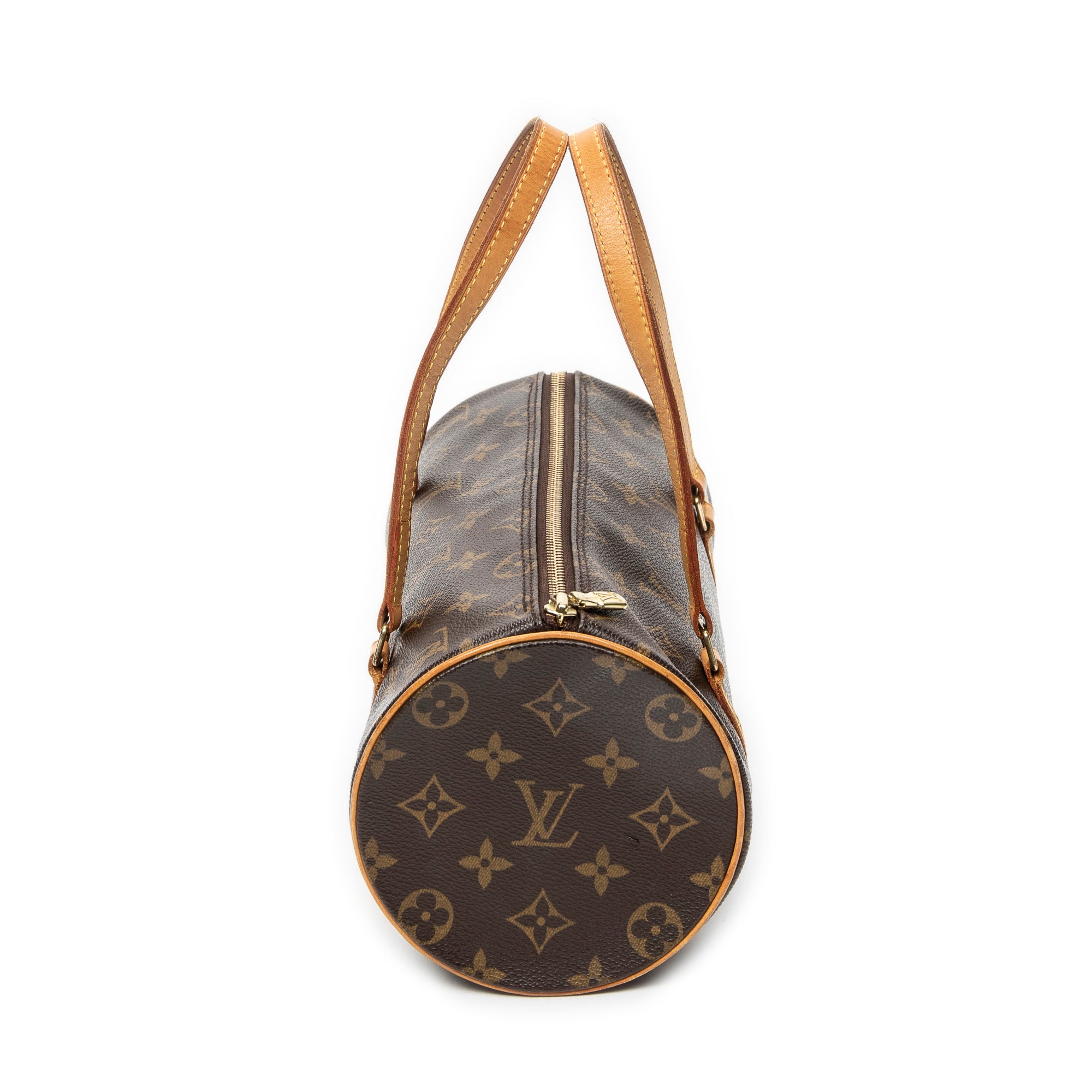 Handbag Papillon 26 Brown Monogram Canvas