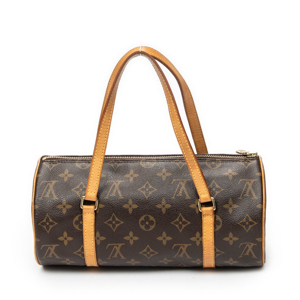 Handbag Papillon 26 Brown Monogram Canvas