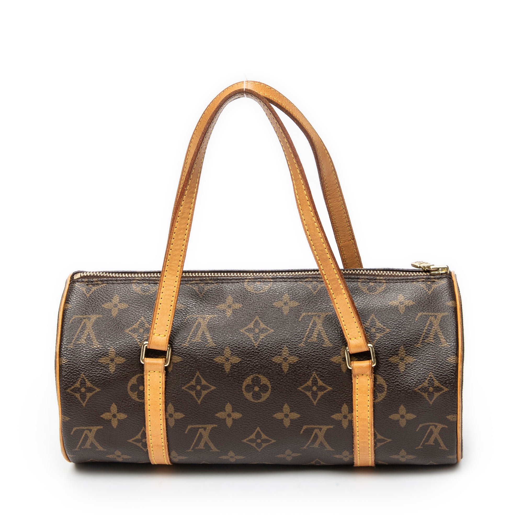 Handbag Papillon 26 Brown Monogram Canvas