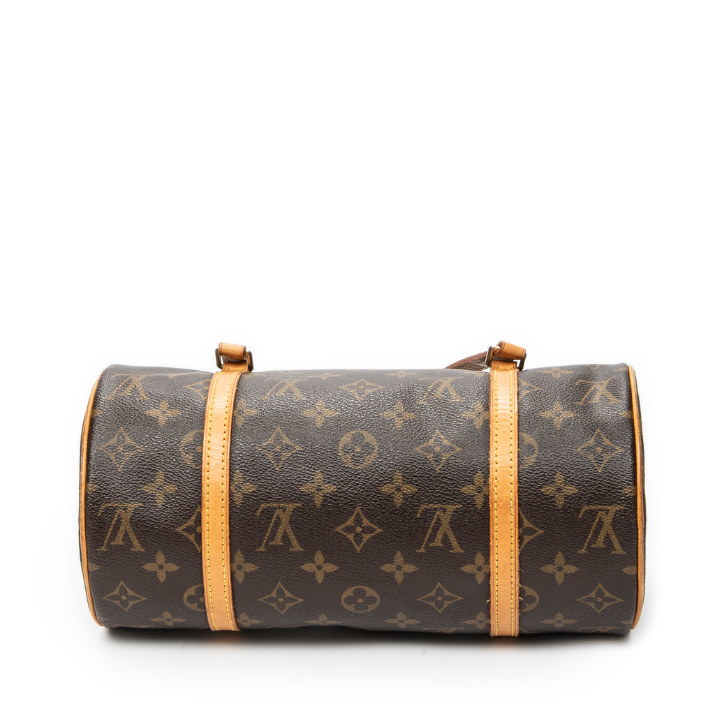 Handbag Papillon 26 Brown Monogram Canvas