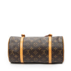 Handbag Papillon 26 Brown Monogram Canvas