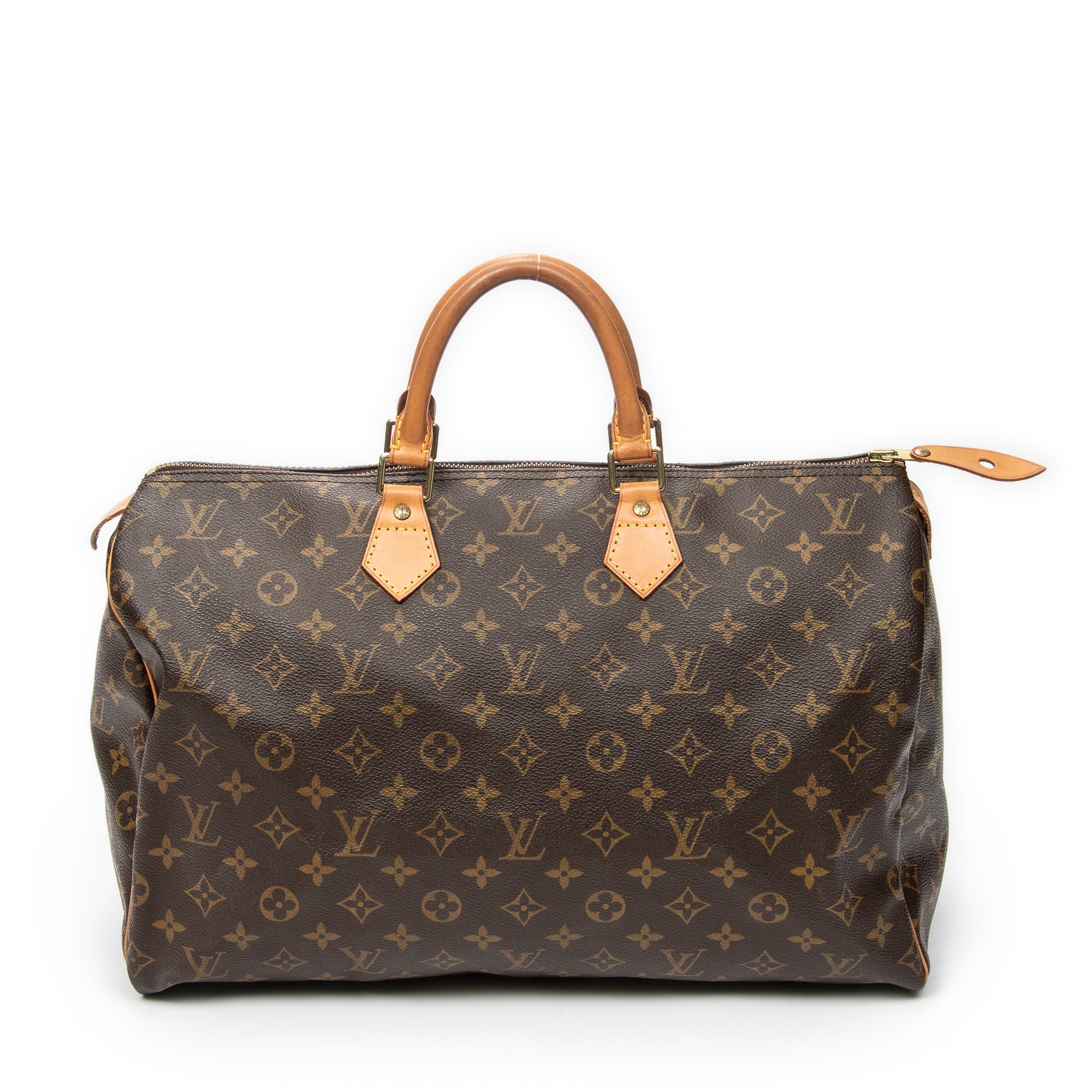Handbag Speedy 40 Brown Monogram Canvas