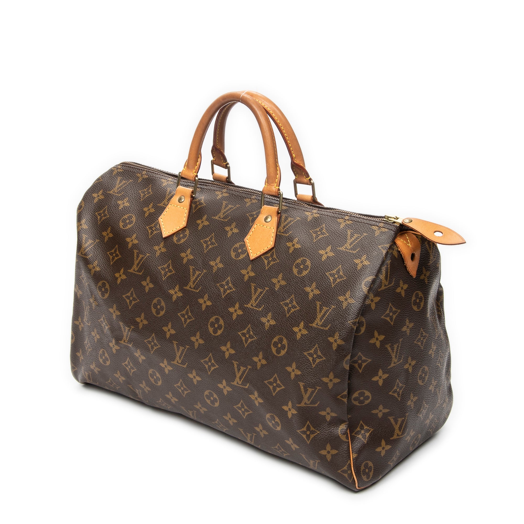 Handbag Speedy 40 Brown Monogram Canvas
