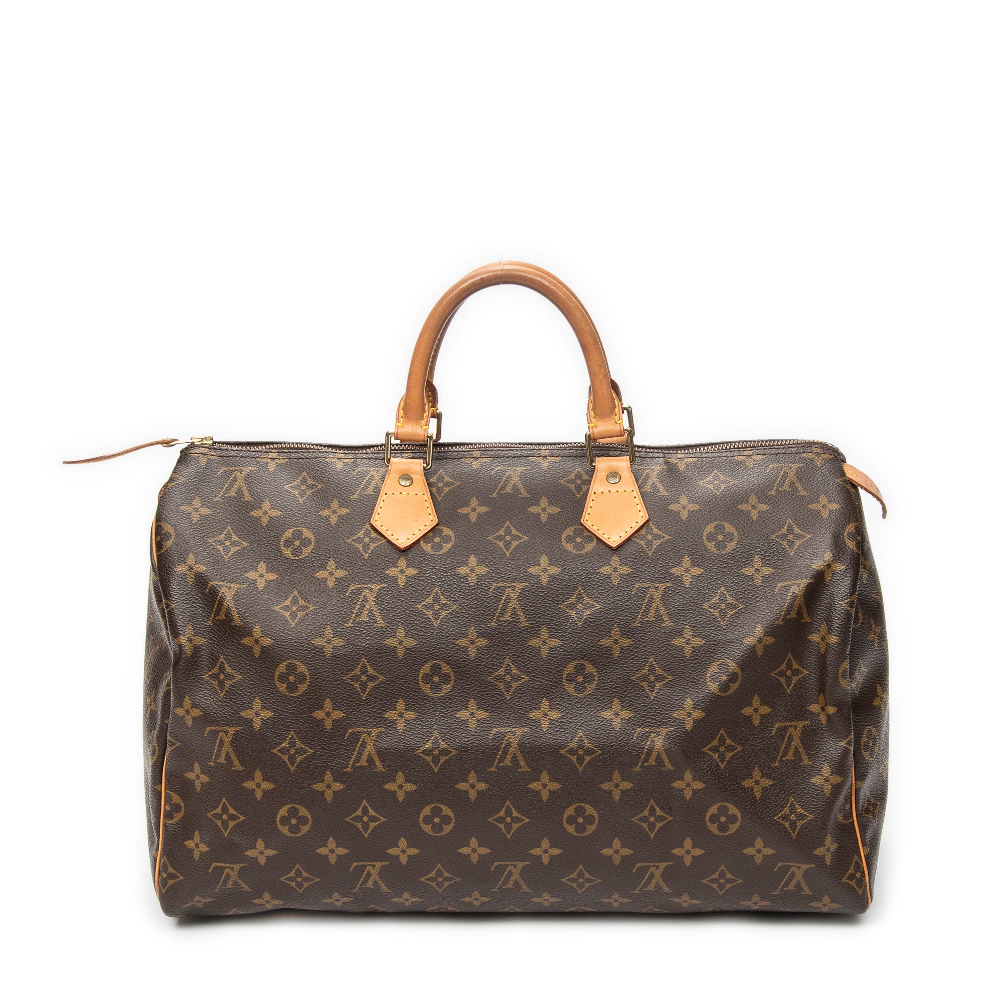 Handbag Speedy 40 Brown Monogram Canvas