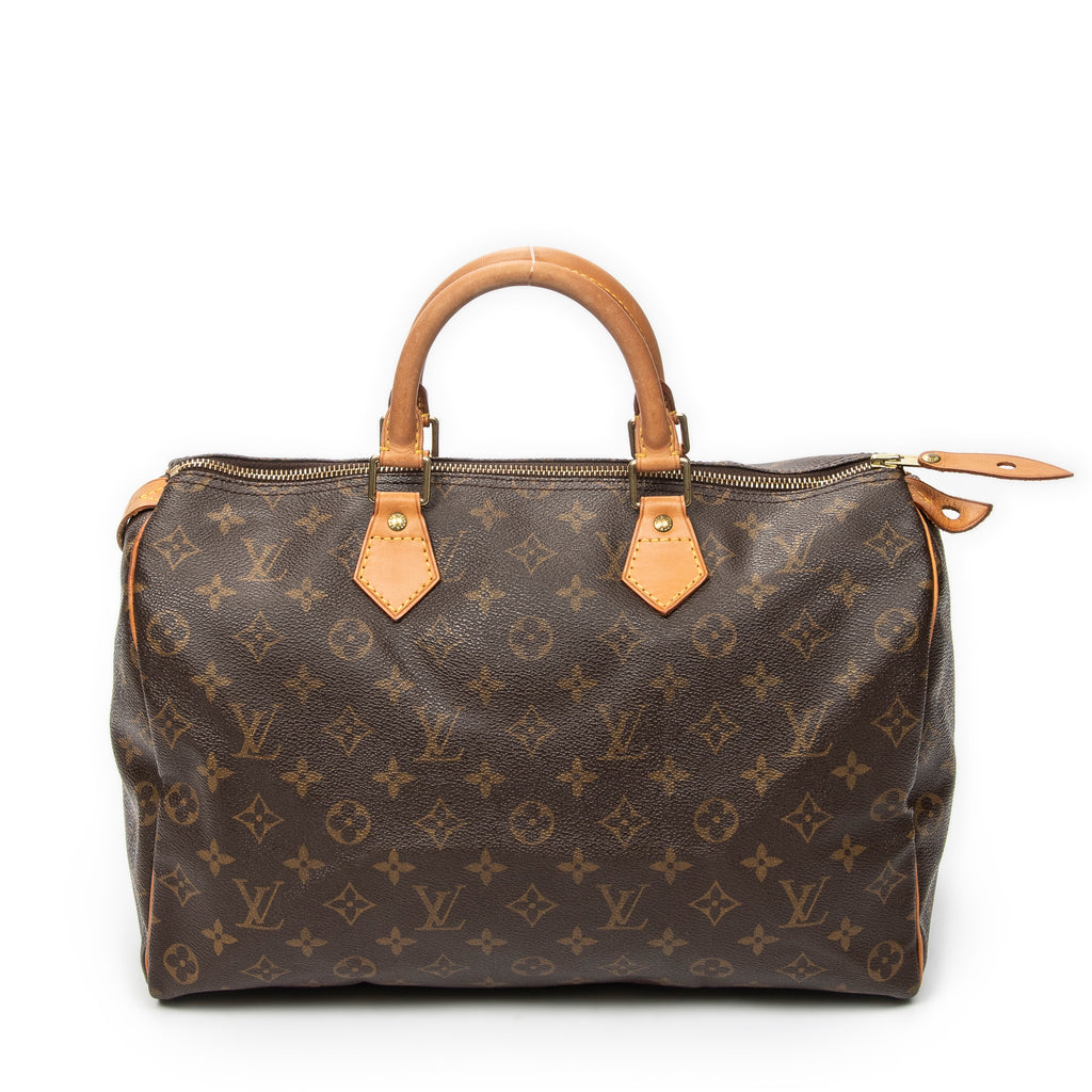 Handbag Speedy 35 Brown Monogram Canvas