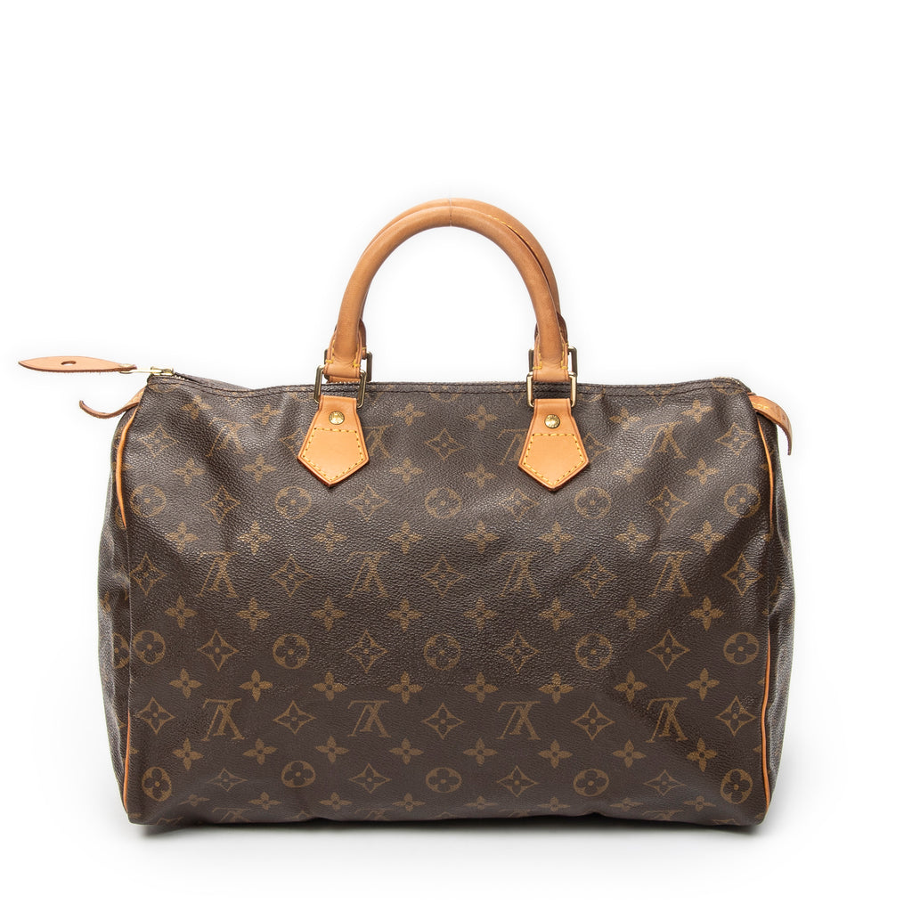 Handbag Speedy 35 Brown Monogram Canvas