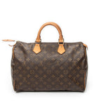 Handbag Speedy 35 Brown Monogram Canvas