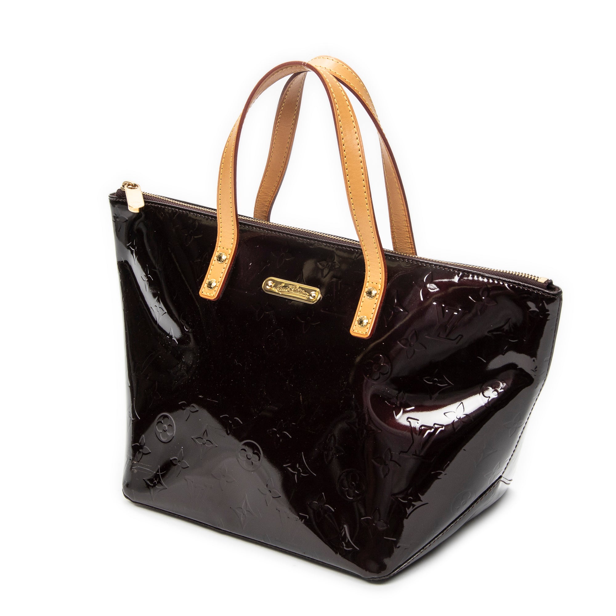 Handbag Bellevue PM Amarante Monogram Vernis