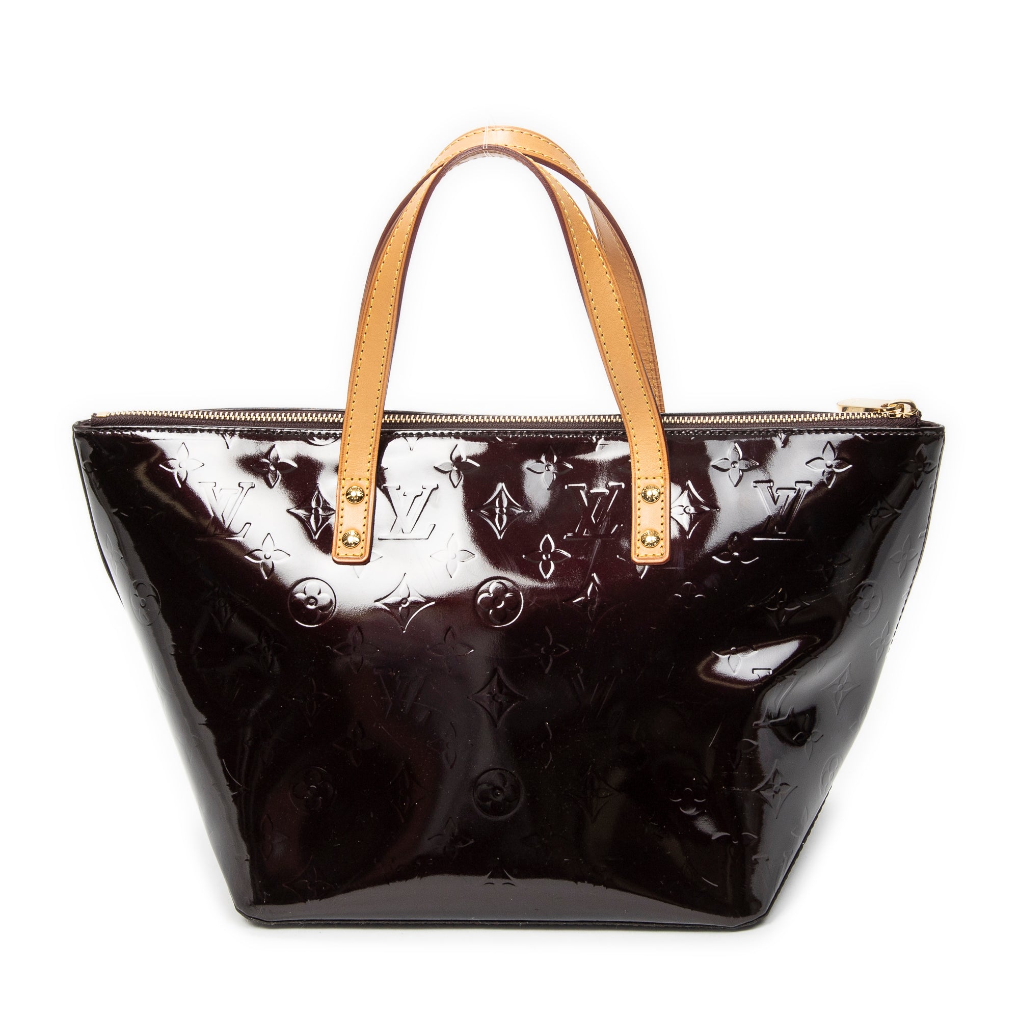 Handbag Bellevue PM Amarante Monogram Vernis