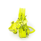 Shoulder Bag Small Neo Cagole Neon Green Distressed Calfskin Leather