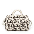 Handbag Velvet Bouquet Boston White Intrecciato Leather