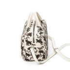 Handbag Velvet Bouquet Boston White Intrecciato Leather