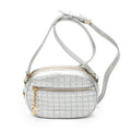 Shoulder Bag Mini C Charm Camera Bag Metallic Silver Quilted Calfskin Leather