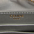 Shoulder Bag Mini C Charm Camera Bag Metallic Silver Quilted Calfskin Leather