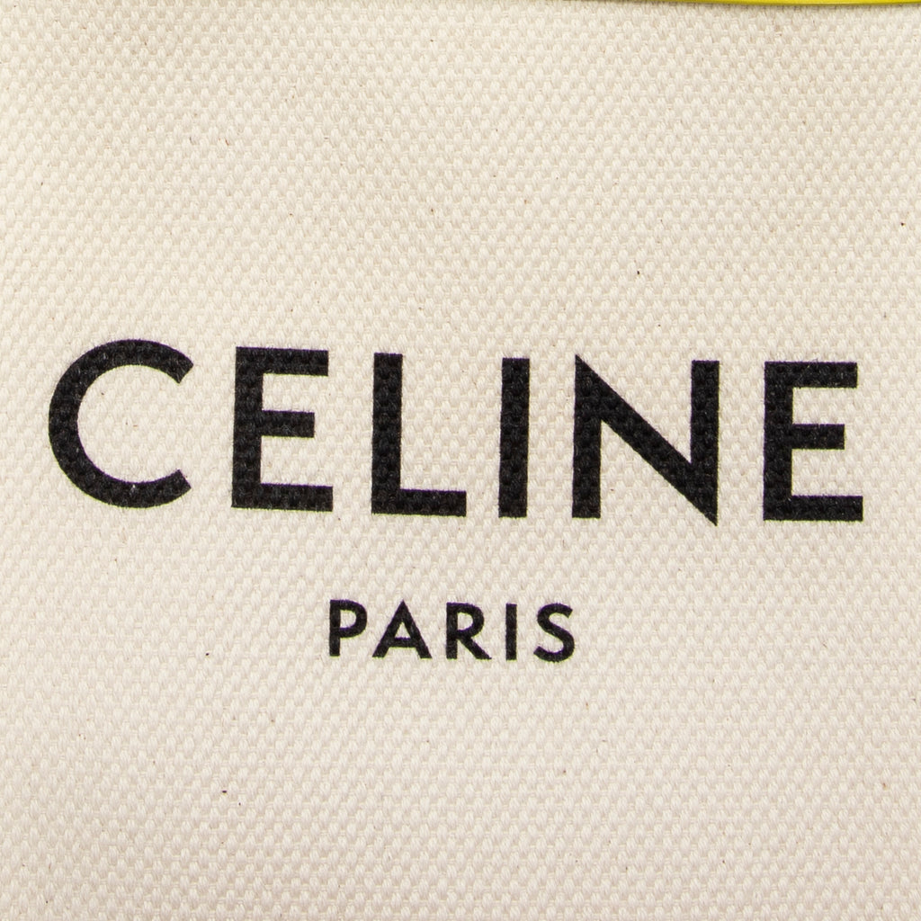 Shoulder Bag Mini Vertical Cabas Lime Green Woven Canvas