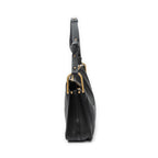 Shoulder Bag Small Hayley Hobo Black Grained Calfskin Leather