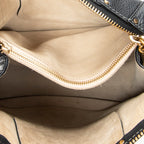 Shoulder Bag Small Hayley Hobo Black Grained Calfskin Leather
