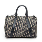 Handbag Small Boston Navy Diorissimo Canvas