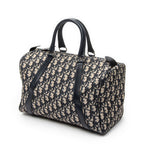 Handbag Small Boston Navy Diorissimo Canvas