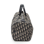 Handbag Small Boston Navy Diorissimo Canvas