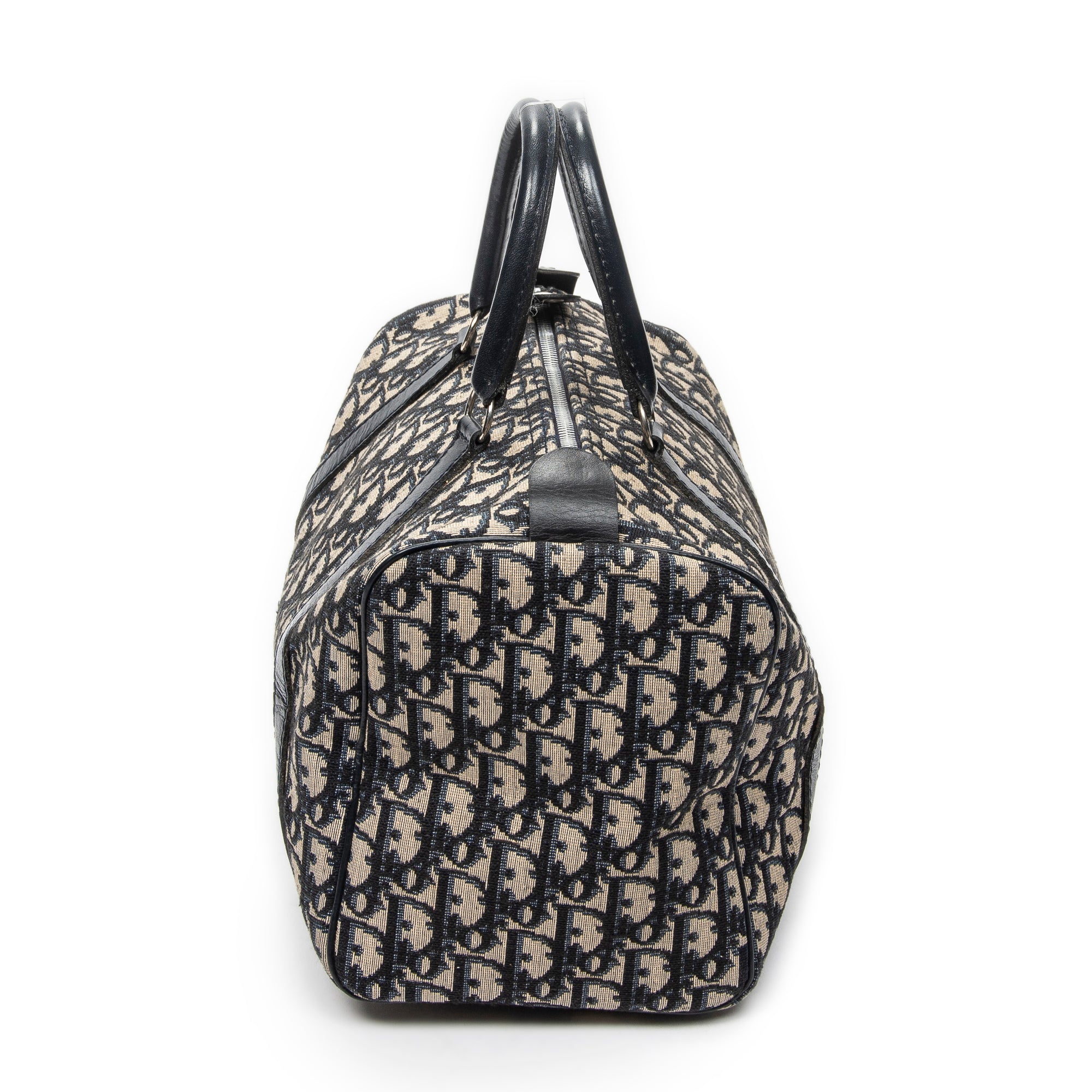 Handbag Small Boston Navy Diorissimo Canvas