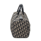 Handbag Small Boston Navy Diorissimo Canvas