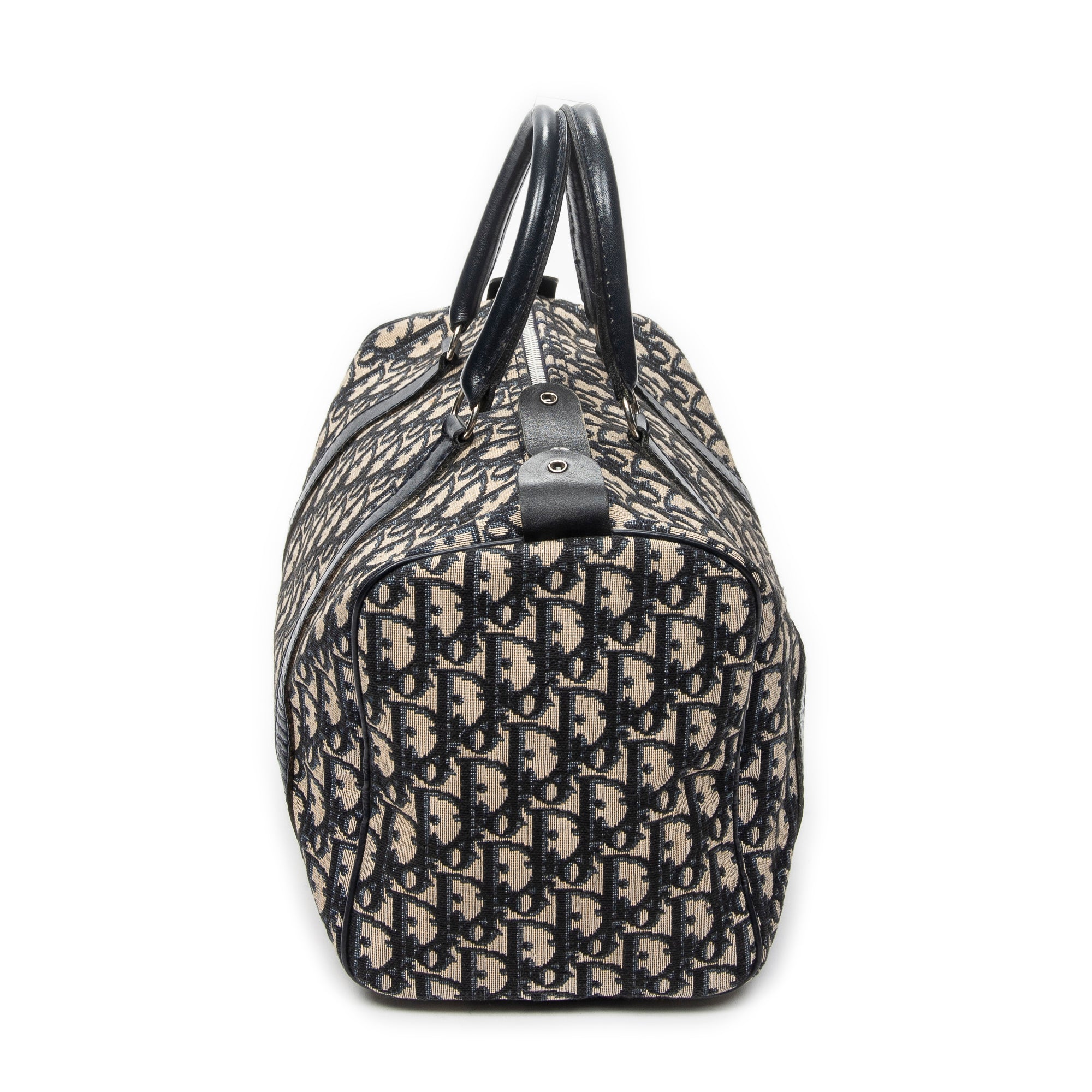 Handbag Small Boston Navy Diorissimo Canvas