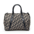 Handbag Small Boston Navy Diorissimo Canvas