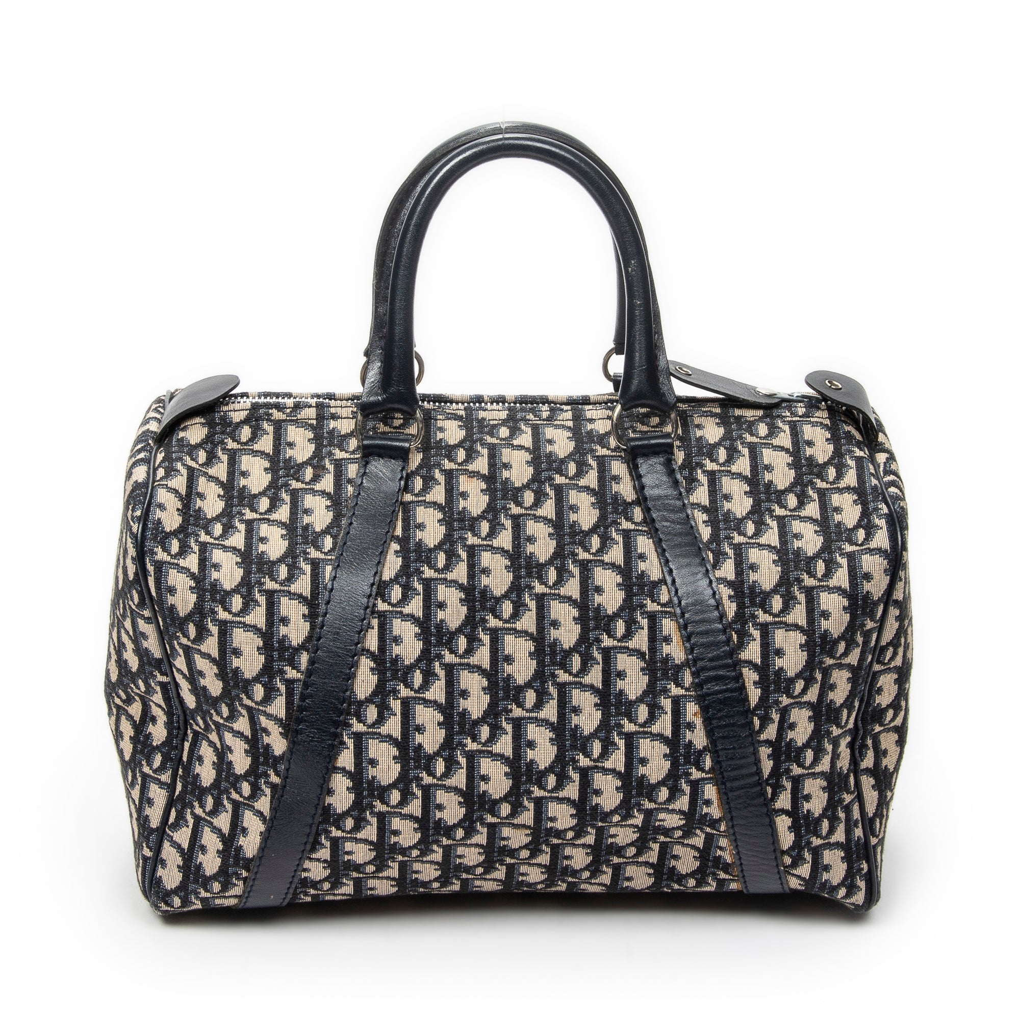 Handbag Small Boston Navy Diorissimo Canvas