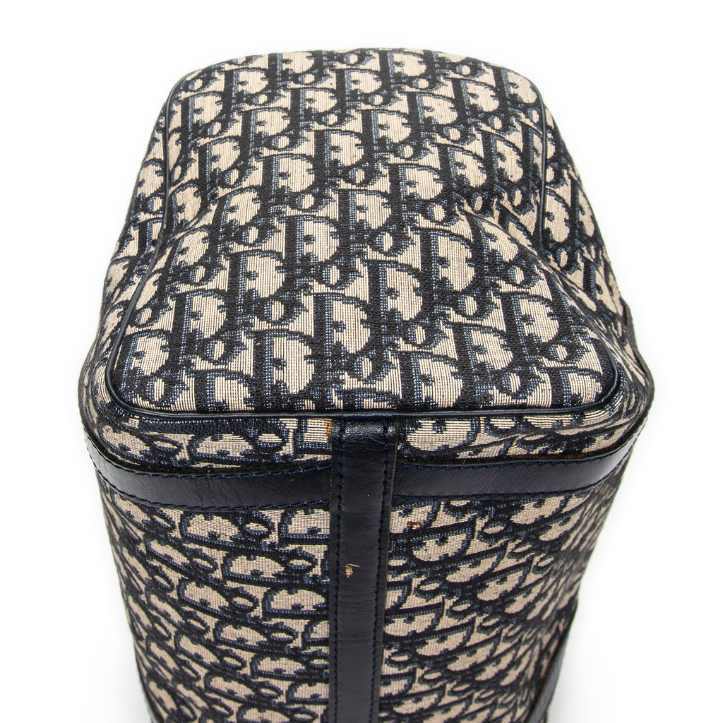 Handbag Small Boston Navy Diorissimo Canvas
