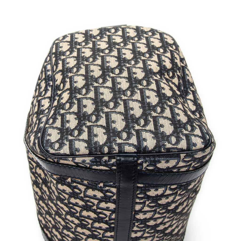 Handbag Small Boston Navy Diorissimo Canvas