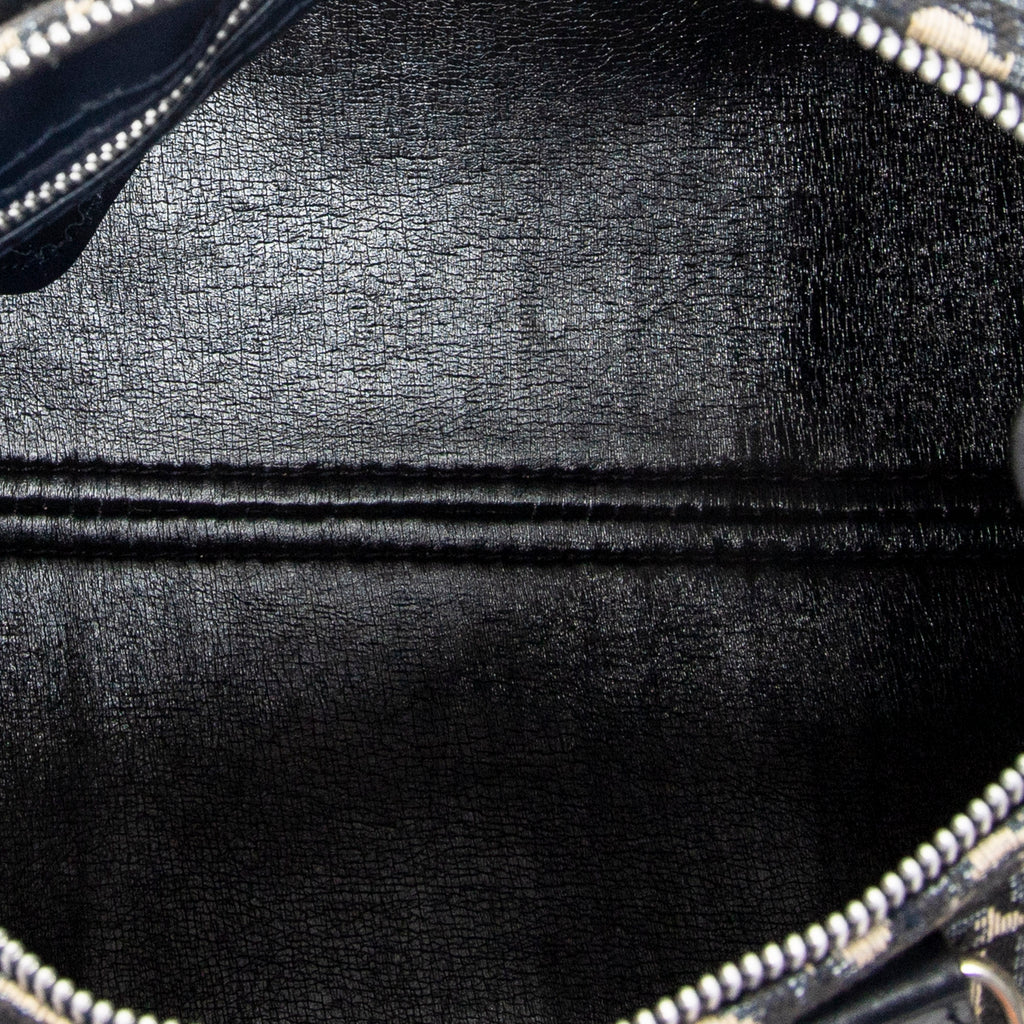 Handbag Small Boston Navy Diorissimo Canvas