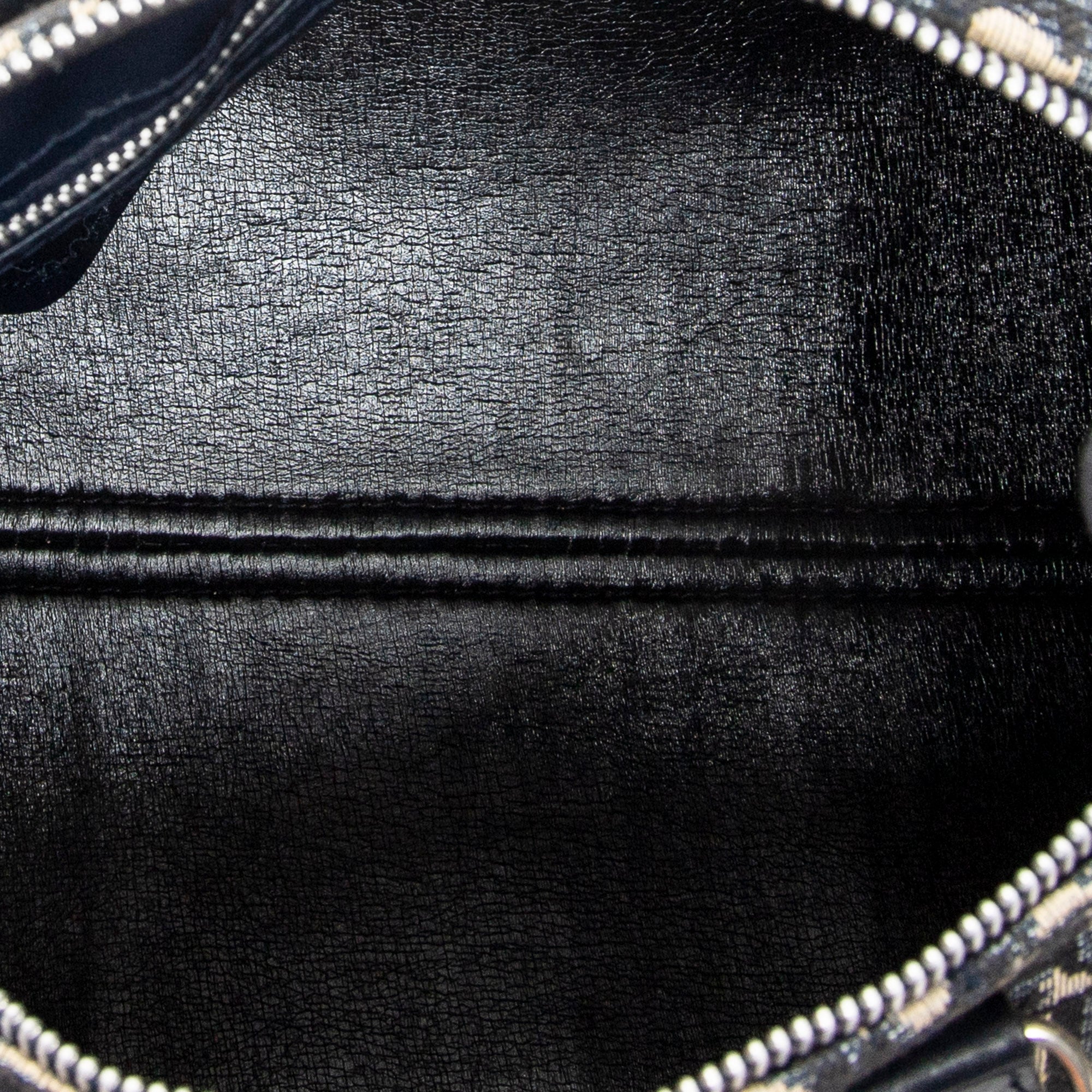 Handbag Small Boston Navy Diorissimo Canvas