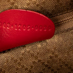 Backpack Mini Bamboo Backpack Red Calfskin Leather