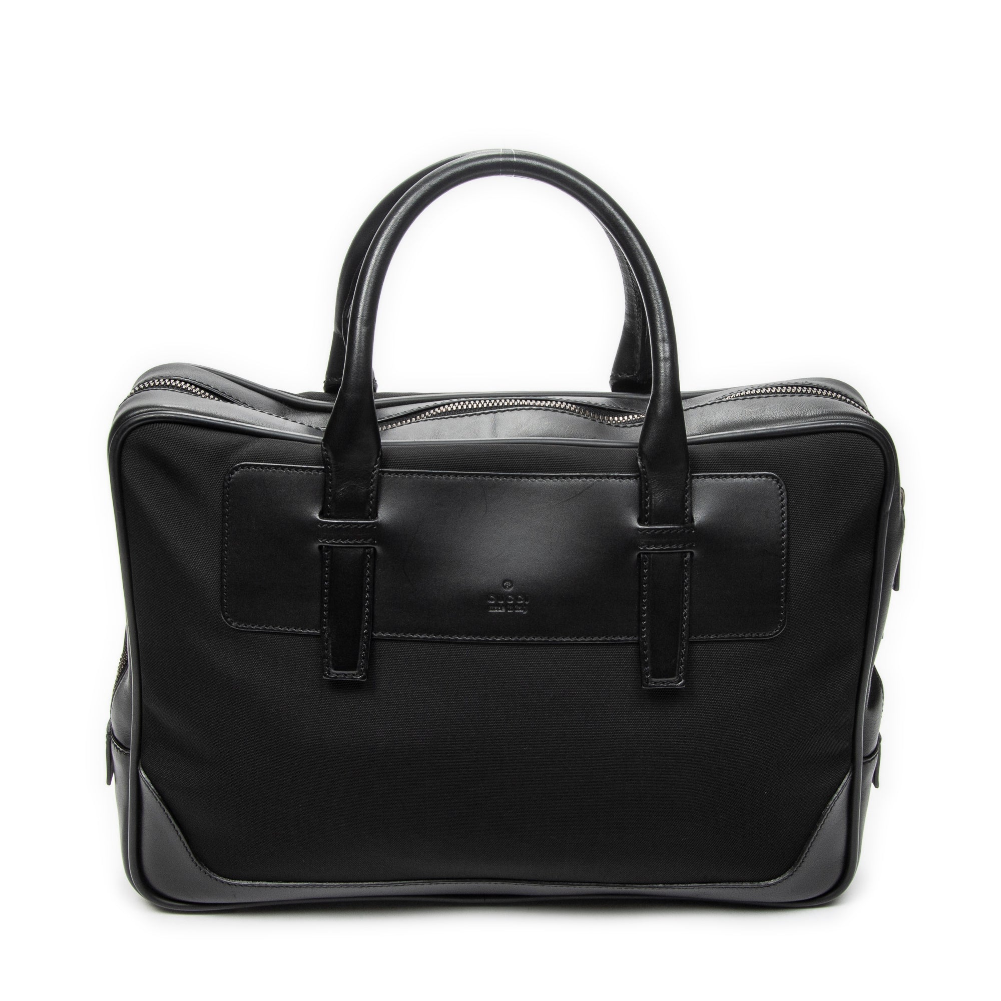 Handbag Business Bag Black Nylon Canvas