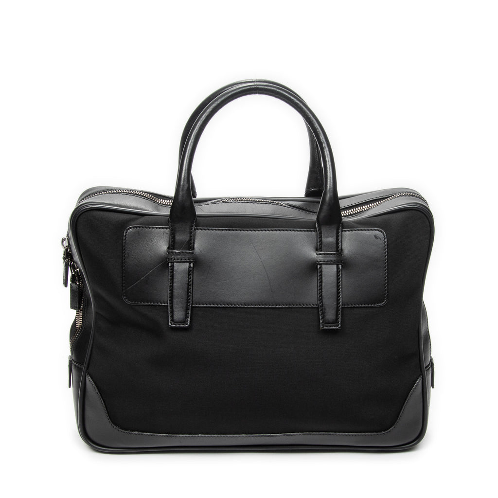 Handbag Business Bag Black Nylon Canvas