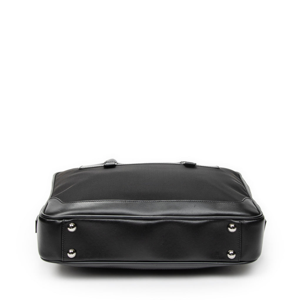 Handbag Business Bag Black Nylon Canvas