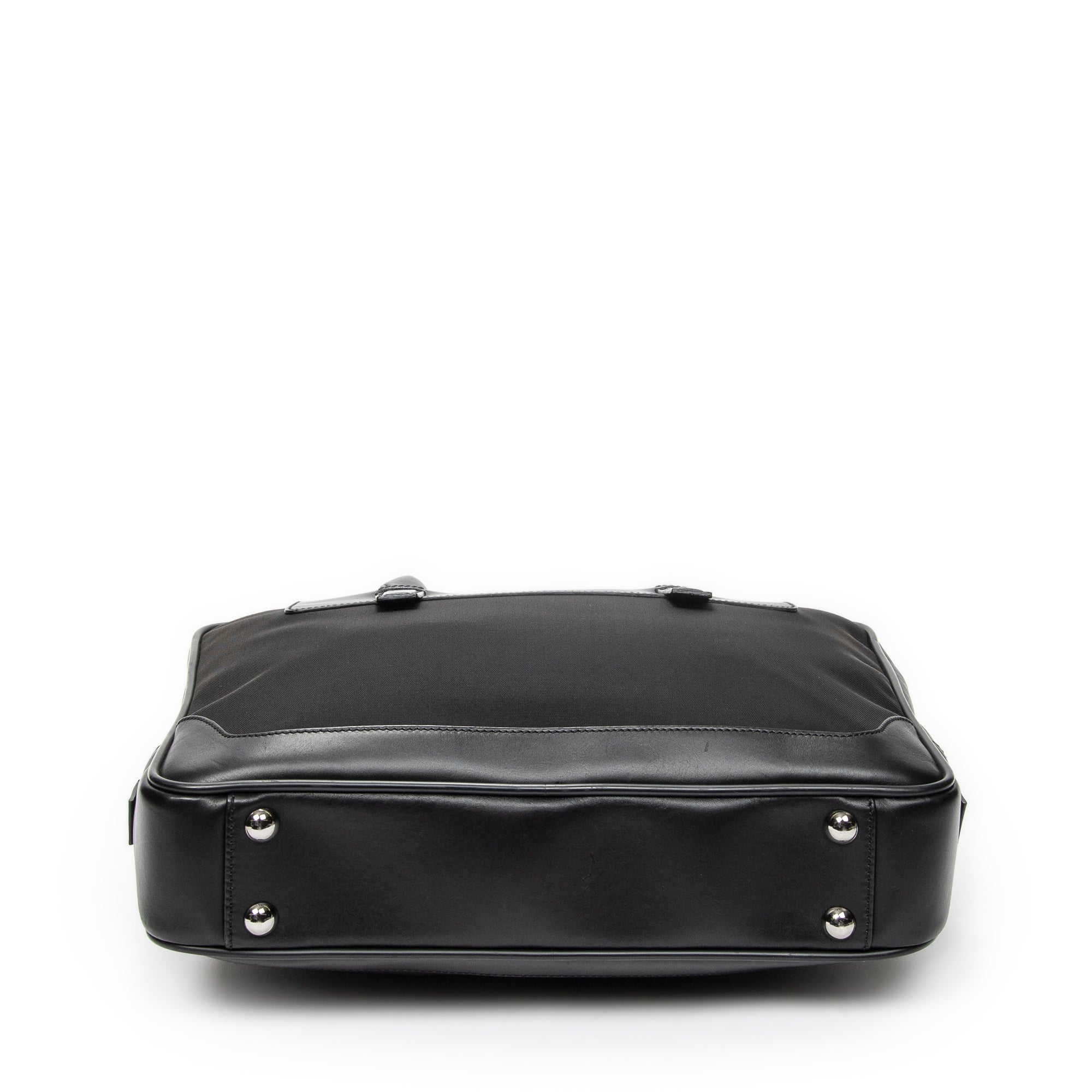 Handbag Business Bag Black Nylon Canvas