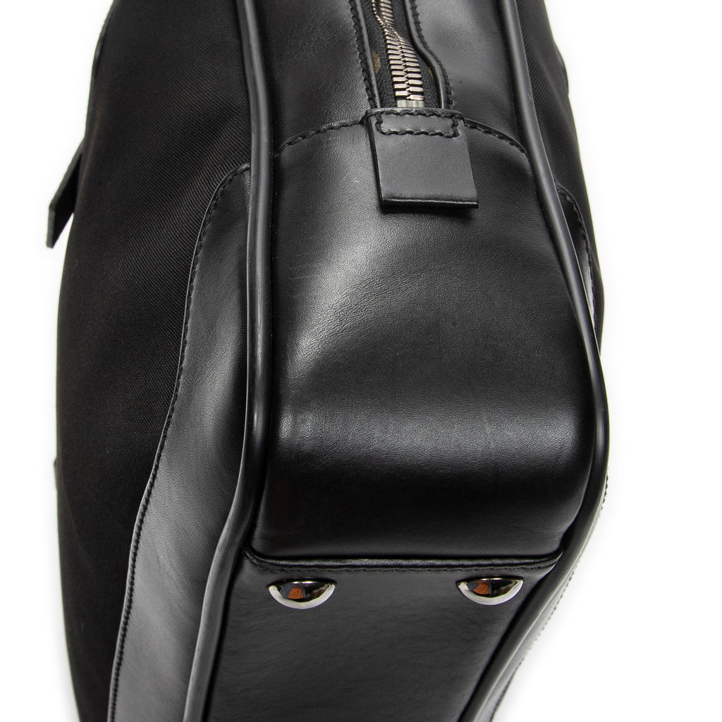 Handbag Business Bag Black Nylon Canvas