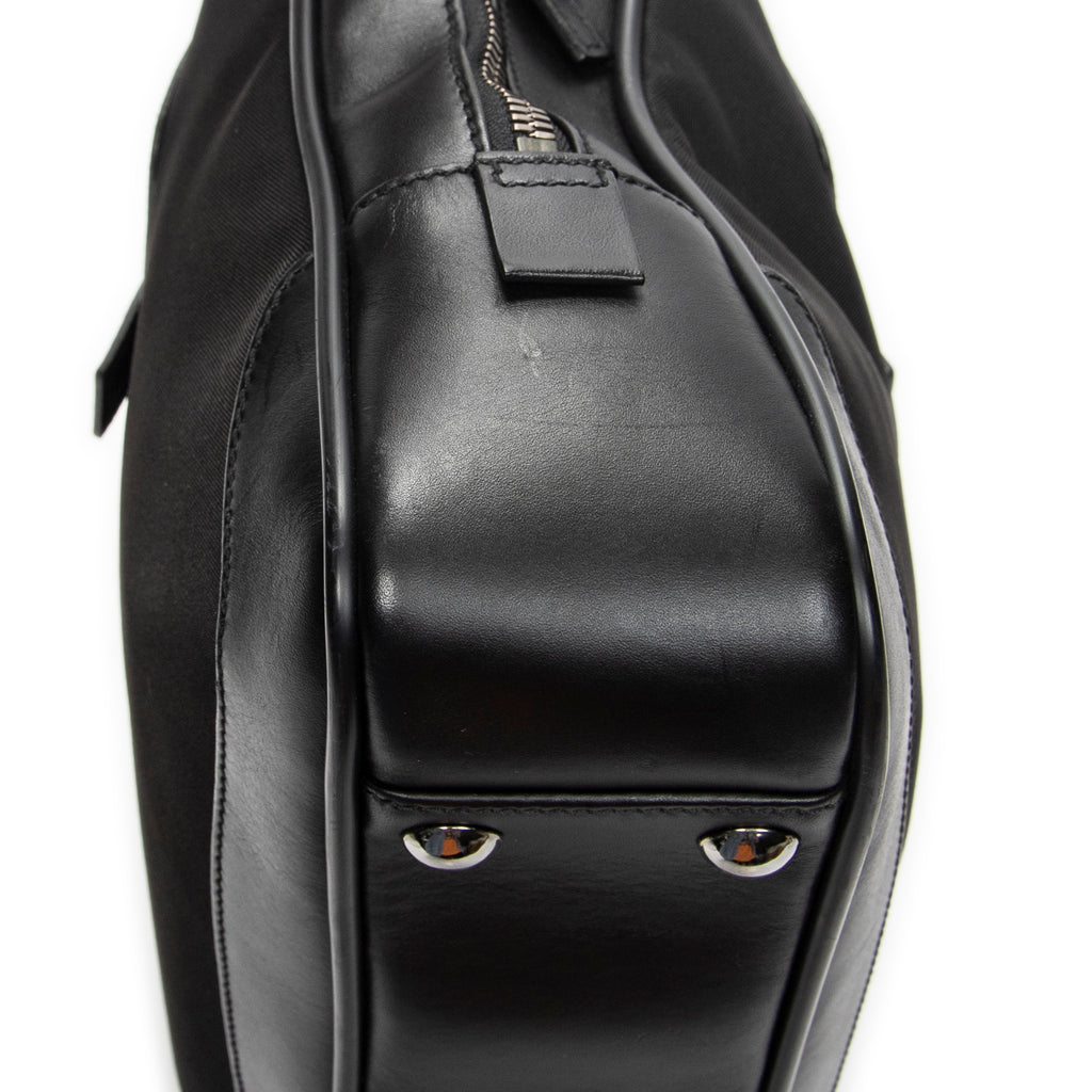 Handbag Business Bag Black Nylon Canvas