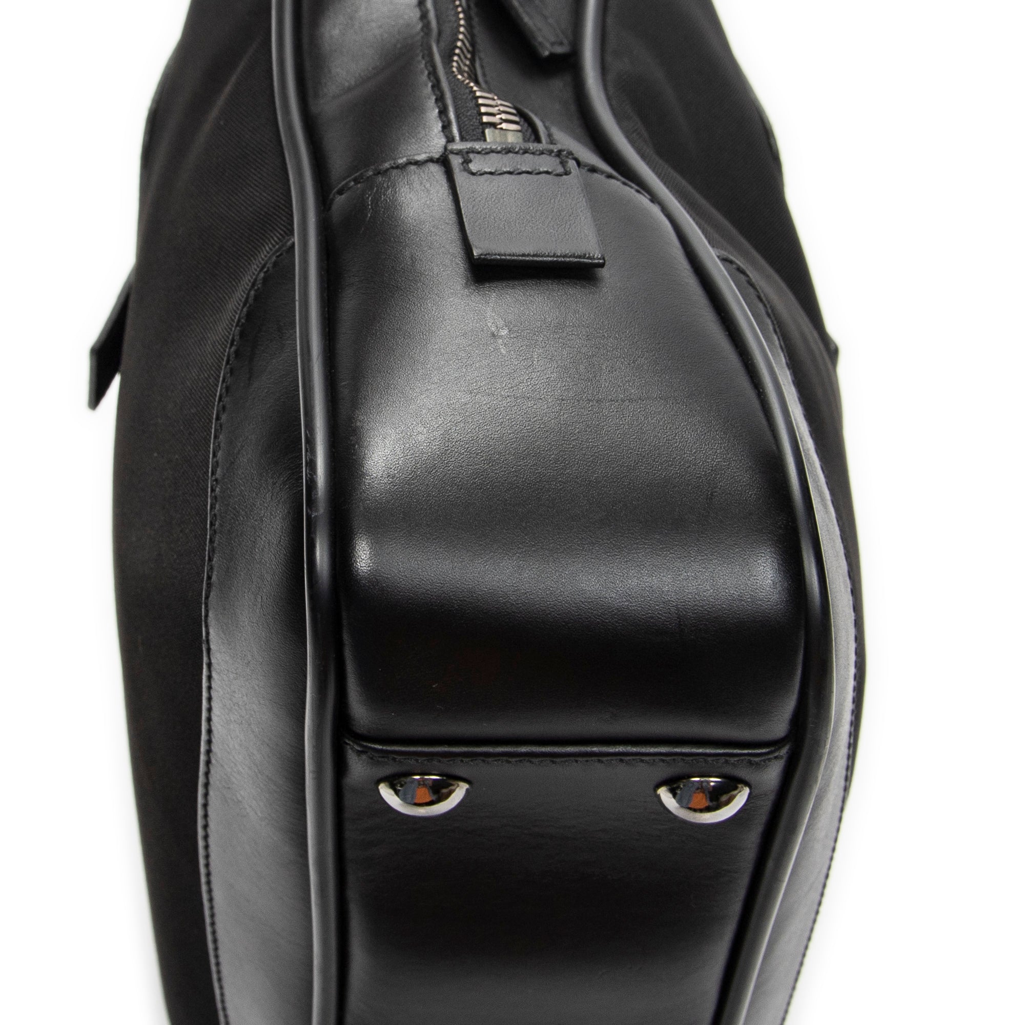 Handbag Business Bag Black Nylon Canvas