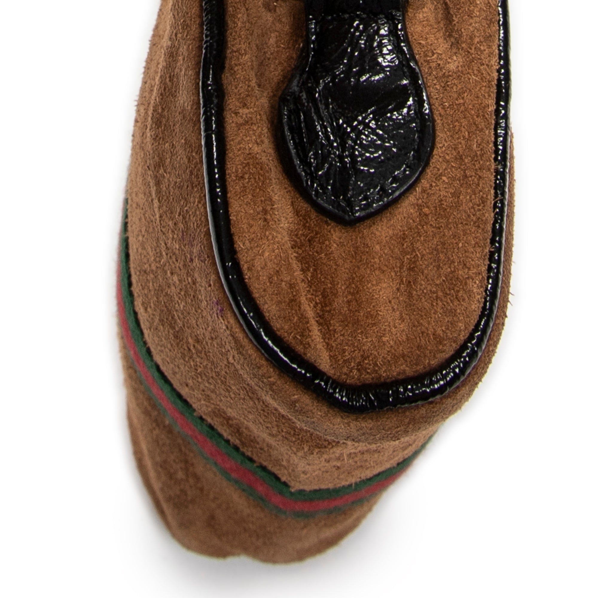 Shoulder Bag Vintage Web Mini Ophidia Tan Suede Leather