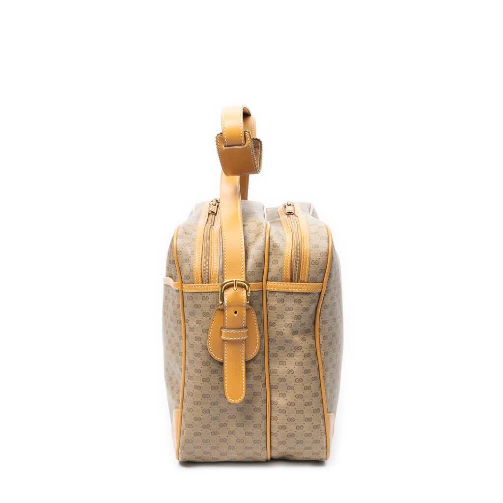 Shoulder Bag Vintage Large Messenger Tan Microguccissima Coated Canvas