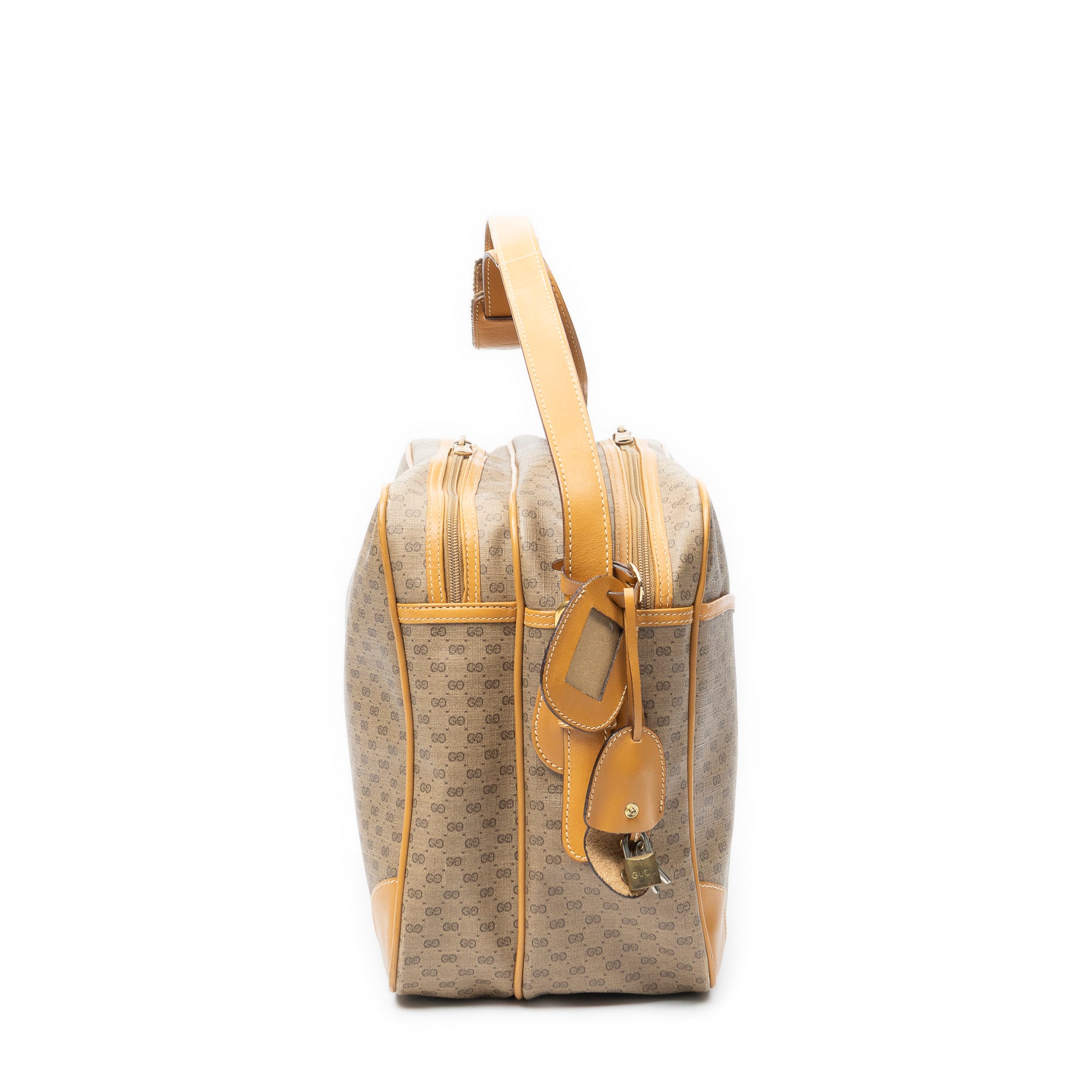 Shoulder Bag Vintage Large Messenger Tan Microguccissima Coated Canvas