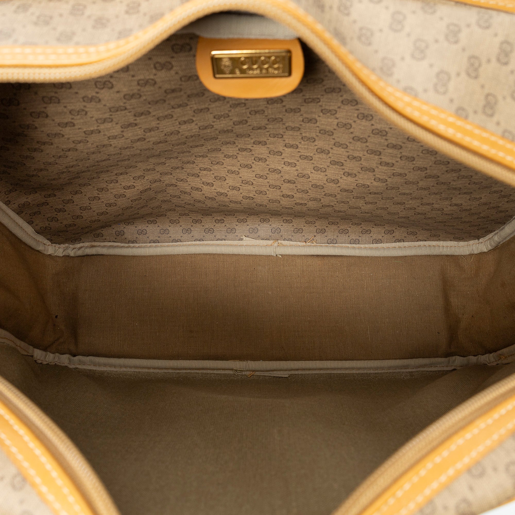 Shoulder Bag Vintage Large Messenger Tan Microguccissima Coated Canvas